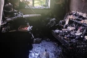 Damage caused by the fire. Photo: contributed