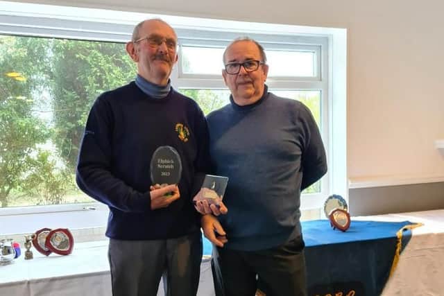 Senior Golfer of the Year Barry Wooller pictured with Mike Smith