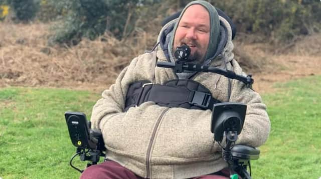 Barry West is paralysed from the neck down and is bound to a wheelchair that can only drive on concrete, preventing him from watching his son Harrison play football or spend time in the woods.