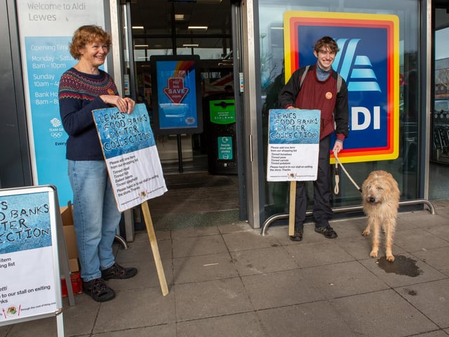 More than 8,000 items have been collected at the Lewes Food Banks Winter Collection