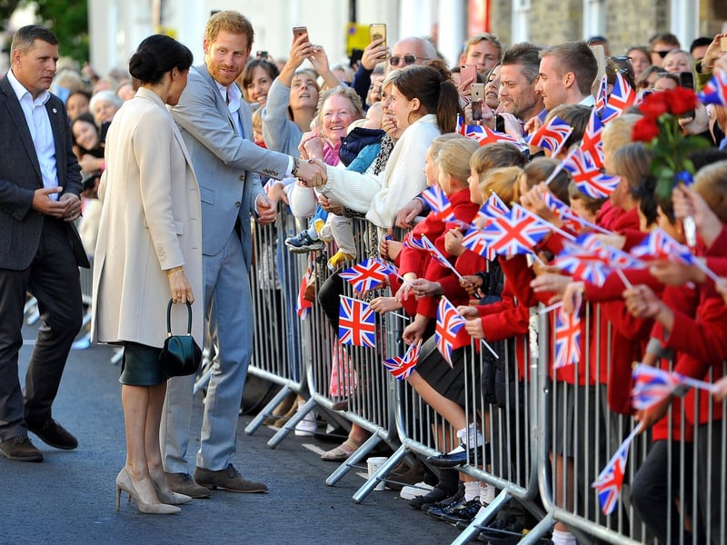 Harry and Meghan, Duke and Duchess of Sussex visit Chichester. Pic Steve Robards SR1825322