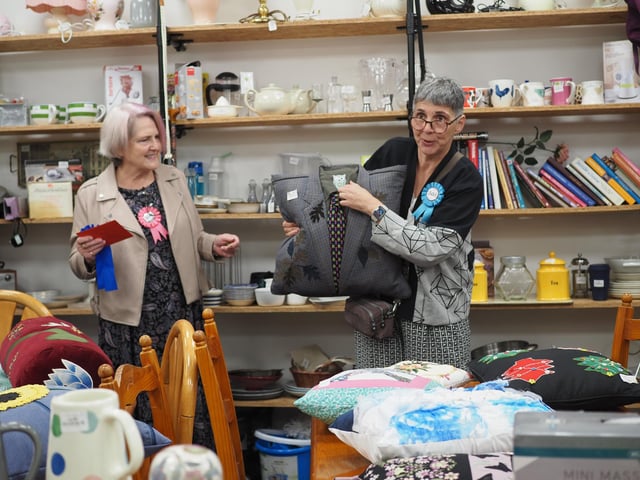 Mercedes Ferrari-Plumridge (right) and Joyce Bellingham (left) were at the event