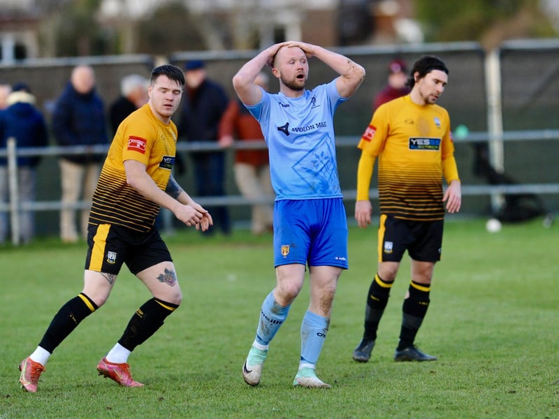 Action from Littlehampton Town v Lancing in the Isthmian south east division