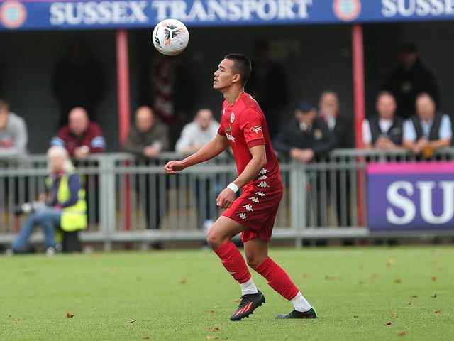 Action from Worthing FC's 1-1 draw with Taunton Town in National League South