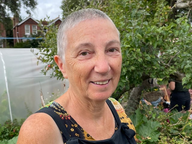Volunteer grower Liz Magraw