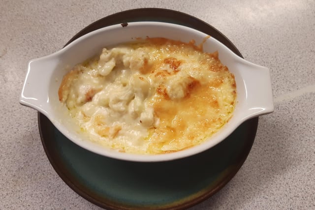 The Outside Dining Room's cauliflower cheese made with Sussex Charmer cheese