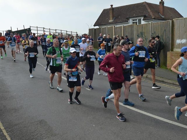 Action in the 2026 Hastings Half Marathon
