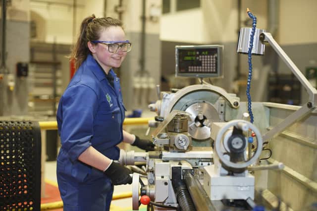 Asha Pickford, a first year Higher Apprentice at BAE Systems