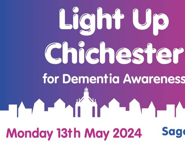 On Monday 13th May, Chichester will light up blue and purple for dementia awareness.