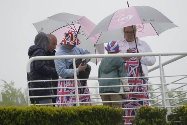 There was red, white and blue everywhere on Saturday - but the rain did its best to spoil the party | Picture: Clive Bennett