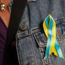 Ukraine ribbon (Photo by Ian Forsyth/Getty Images)