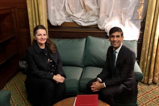 Eastbourne MP Caroline Ansell with Rishi Sunak