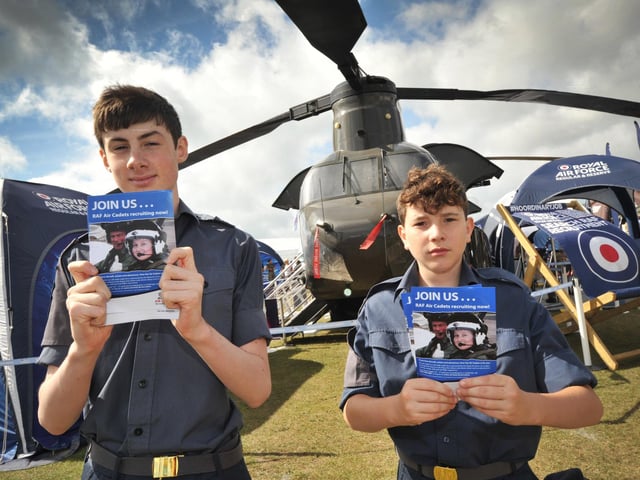 Start of Airbourne 2024 on August 15 in Eastbourne - Static displays on Western Lawns as the event opened to the public.