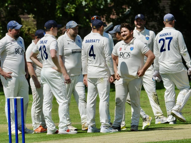 Action from Goring CC v Pagham CC in Division 3 West of the Sussex Cricket League
