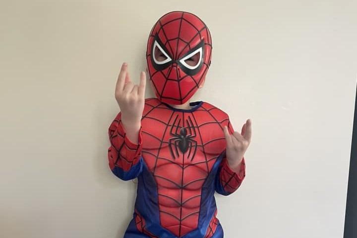 Yvonne Flynn send in this picture of five-year-old Dexter dressed as Spider-man