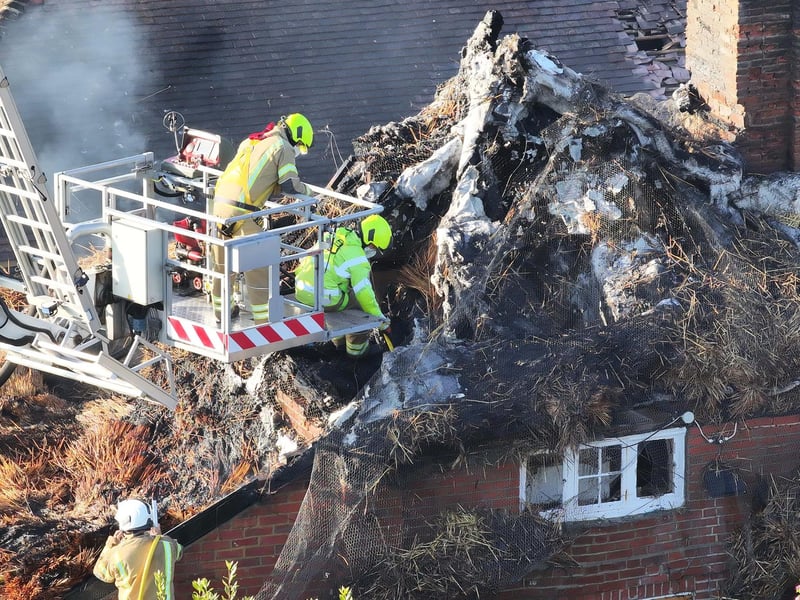 West Sussex Fire and Rescue Service said a fire broke out at the Gribble Inn in Oving, Chichester, on Friday, April 11