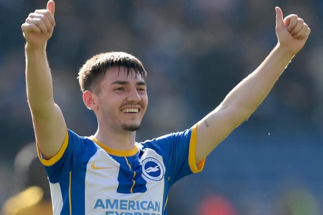Billy Gilmour revealed studying midfield maestros Moisés Caicedo and Alexis Mac Allister in training influenced his performance in Brighton & Hove Albion’s record-breaking 6-0 victory over Wolverhampton Wanderers. Picture by Mike Hewitt/Getty Images