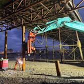 Work taking place on Worthing Pier. Photo: WBC