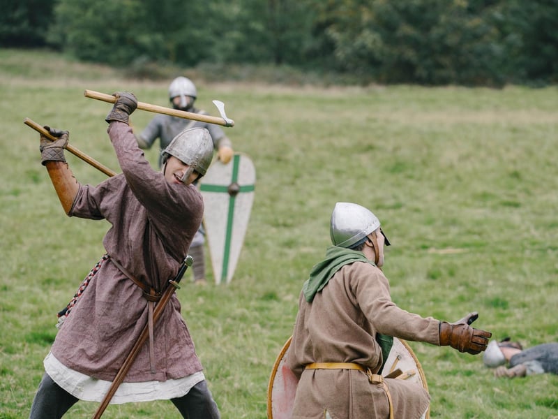 Battle of Hastings reenactment at Battle Abbey 2025. Pic supplied by Tom Arber/English Heritage.