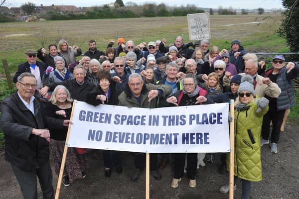 Local residents are upset about plans for a housing development on land north-east of Kingston Lane, East Preston. Photo: SR Staff/National World / SR24031502
