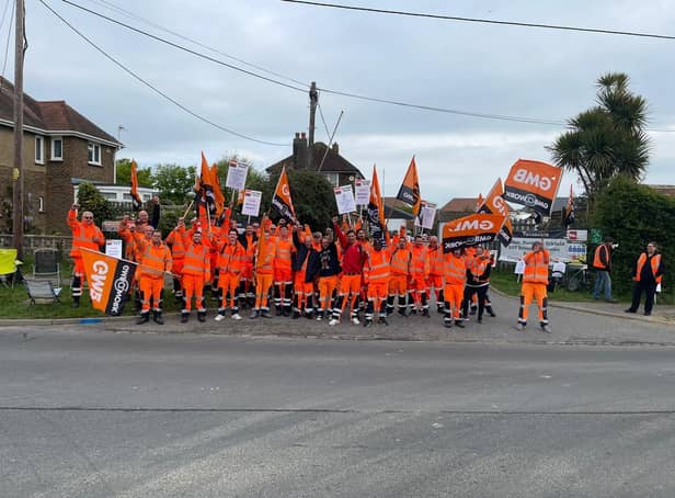 GMB union members on the picket line
