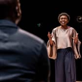 Rakie Ayola as Adrienne Kennedy in Mom, How Did You Meet The Beatles at Chichester Festival Theatre. Photo: The Other Richard