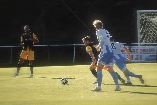 Infinity on the ball against Worthing United | Picture: Charlie Bone