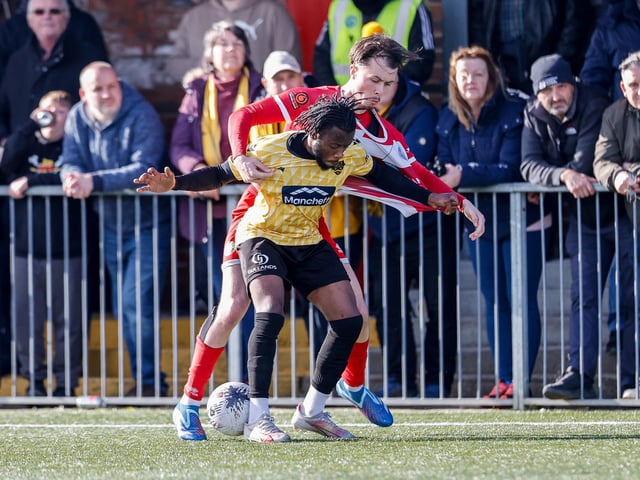 Action from Eastbourne Borough's 5-1 home loss to Maidstone in the National League South