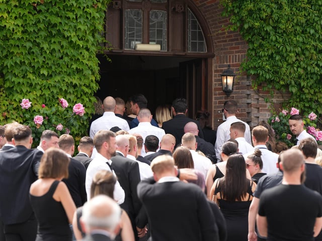 Arthur's family said it welcomed those who followed the procession and lined the road of the scene, police station and The Downs Crematorium as a mark of respect.