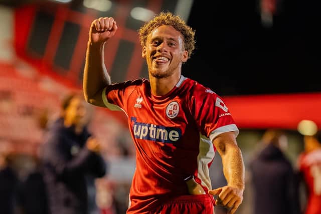 Stephen Duke-McKenna celebrates after the Bromley | Picture: Kyle Hemsley