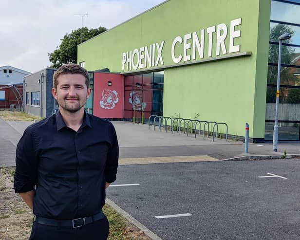 Cllr Keir Greenway outside the Phoenix Centre