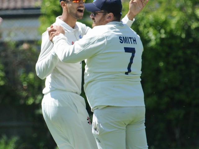 Action from Goring CC v Pagham CC in Division 3 West of the Sussex Cricket League