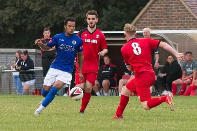 Hassocks in action v Burgess Hill in pre-season | Picture: Chris Neal