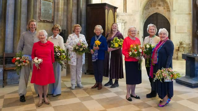 flower designers - Caroline Daines, Fiona Barttelot, Georgie Macqueen, Hilary Tupper, Tessa Pascoe, Hannah Howell, Verity Gunnery, Diana Cave and Jose Pound.