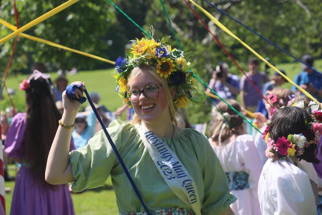 Crowning of the May Queen 2024 in Alexandra Park, Hastings, May 12. Photo by Roberts Photographic.