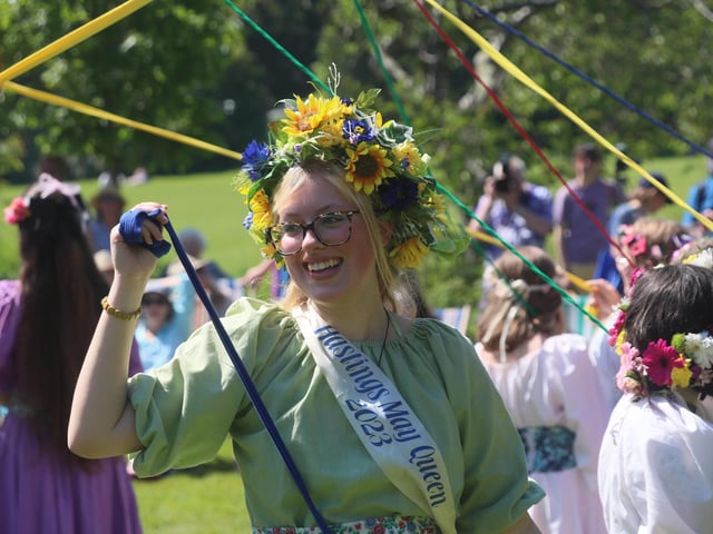 Crowning of the May Queen 2024 in Alexandra Park, Hastings, May 12. Photo by Roberts Photographic.