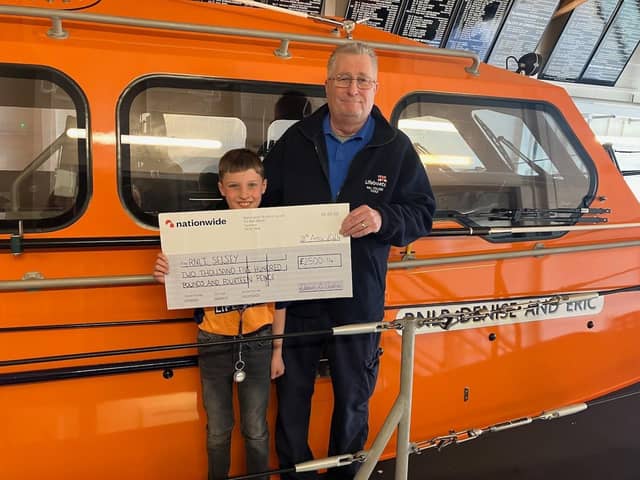 Nathan presented the cheque earlier this month.