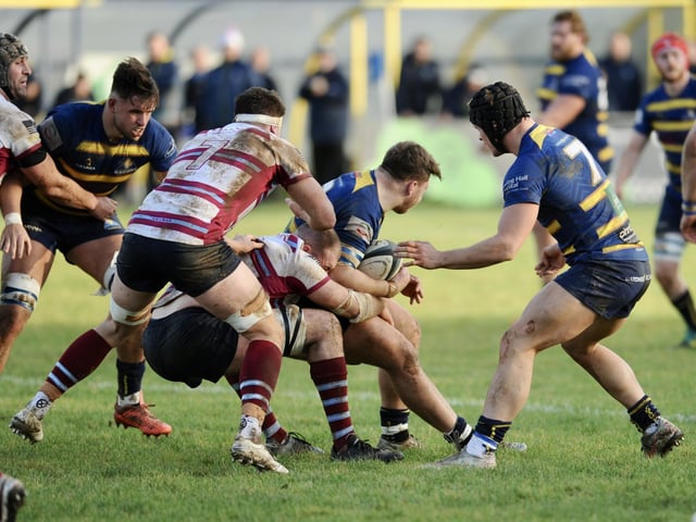Action from Worthing Raiders' win over Wimbledon at Roundstone Lane in National two east