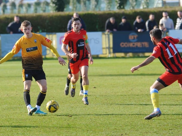 Action from Littlehampton Town's 1-1 draw with Sittingbourne at The Sportsfield in the Isthmian south east division