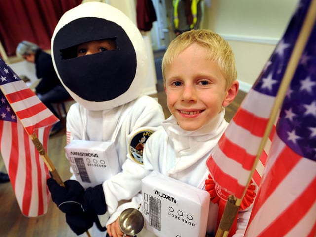 Lindfield Bonfire Night 2009. Jack and William Tampion-Lacey as astronauts.