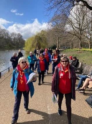 Local Trefoil members enjoying a day out to the London Royal Parks