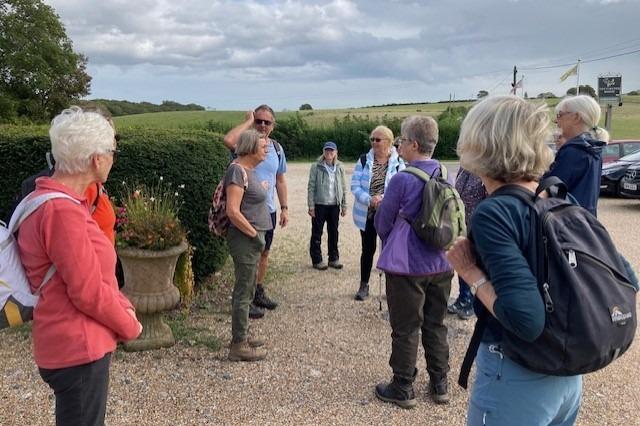 The Tasty Countryside Walk headed up by Hilary Winter and Ian Alexander, taking in The Fox at Small Dole and Tottington Manor at Edburton for refreshment stops