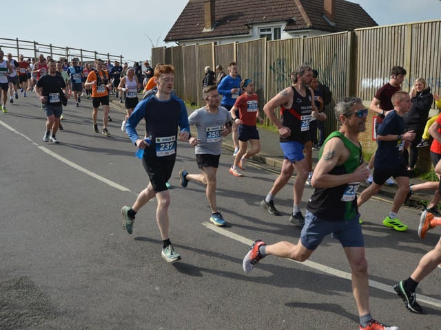 Action in the 2026 Hastings Half Marathon