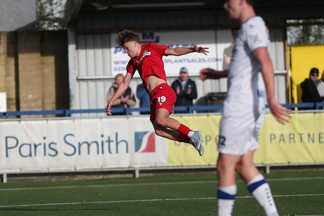 Action from Worthing's 5-1 win at Havant and Waterlooville