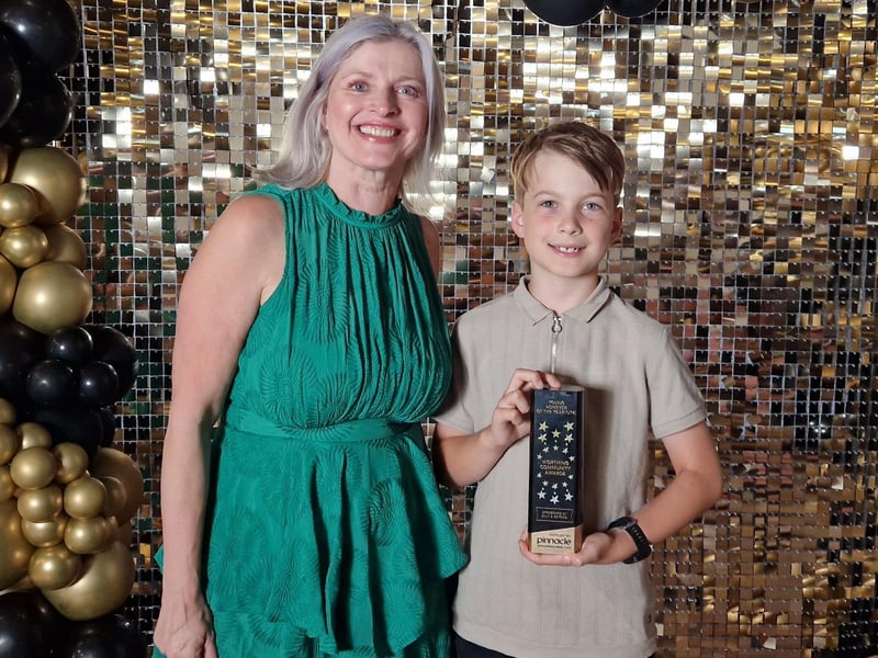 Organiser Melanie Peters with Young Achiever of the Year Harley Fillery
