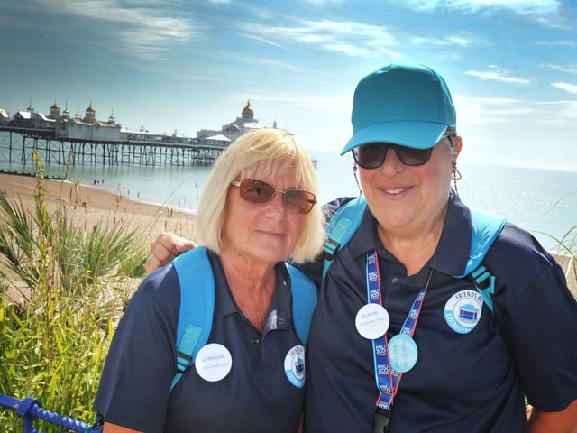 Eastbourne seafront pictured on July 30 2024 during a mini heatwave.
