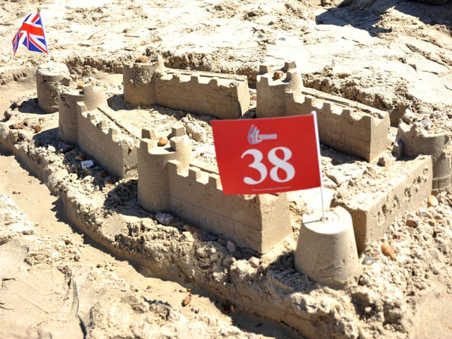 Littlehampton sandcastle competition. Pic S Robards SR2208091