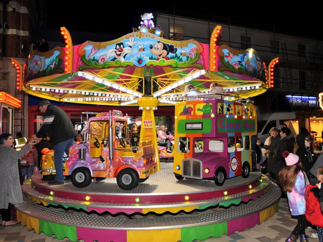 Christmas Inflatables and rides were in Duke Street and Clifton Road