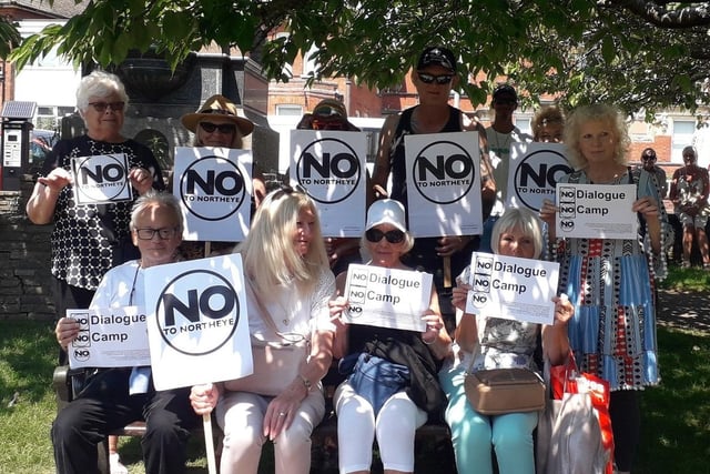 Protestors in Bexhill at the No to Northeye demonstration on June 10. Picture by Keep it Reel Media