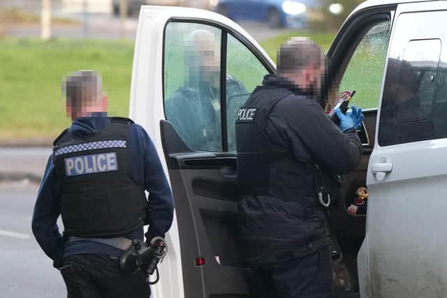 Armed police incident on A27 near Offington roundabout. Photo: Eddie Mitchell